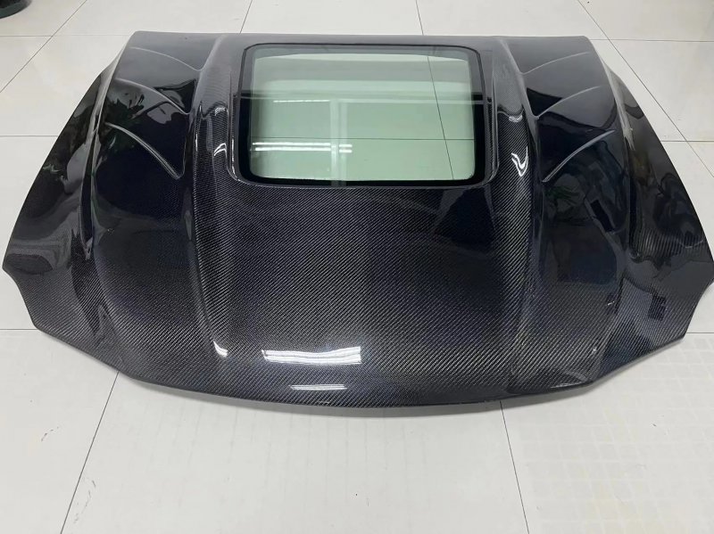 Transparent Glass Carbon Fiber High Quality Black Screw-On Hood Cover for  IS250 IS300 IS350 1999-2005 Car Engine New